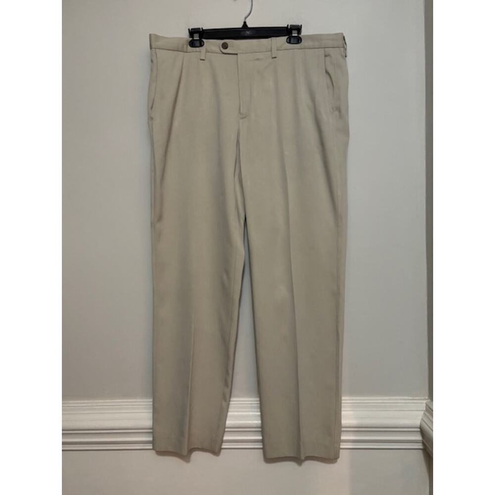 Tommy Bahama Mens Pants Trousers Tan Beige 100% Cotton 38X32 Flat Front